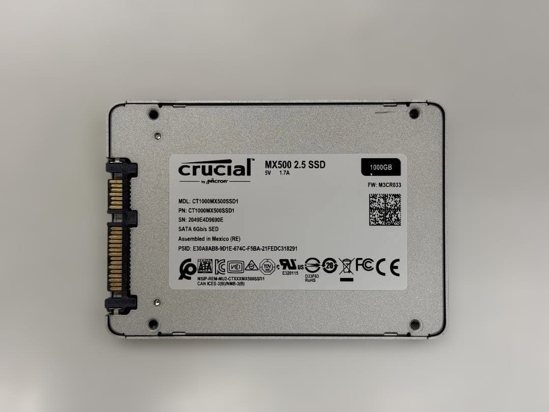 内蔵型SSD crucial MX500 1000GB SSD 2.5