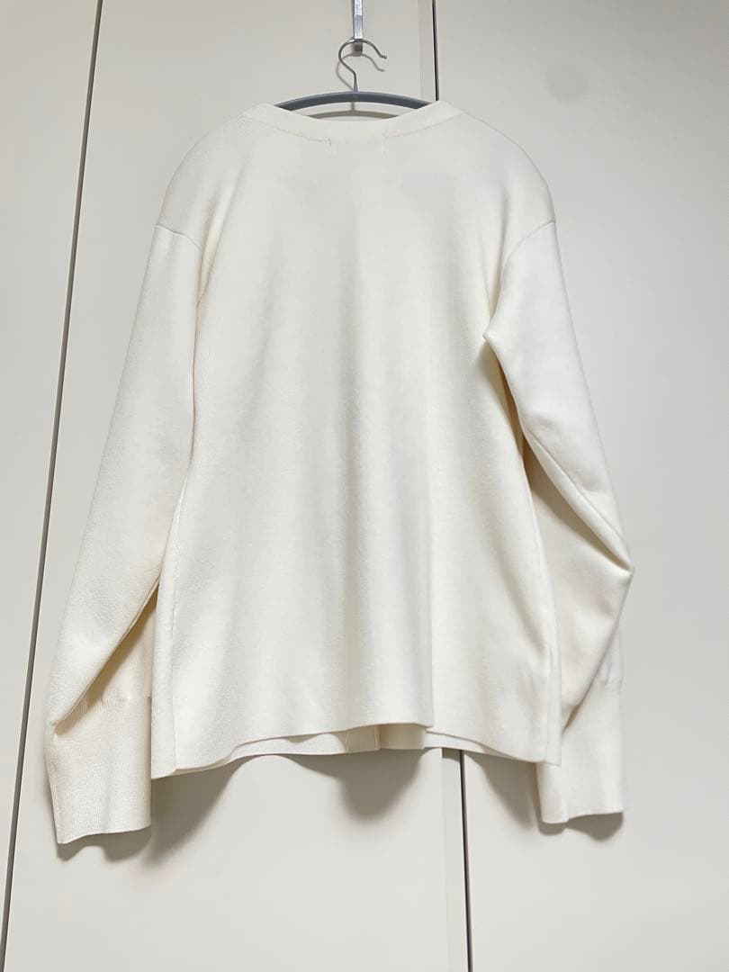 極美品●GALLARDAGALANTEビジューVネックカーディガン　白