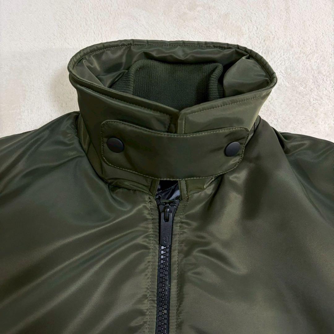 【美品】ユニクロ +J ダウンオーバーサイズリブブルゾン ダークグリーン M