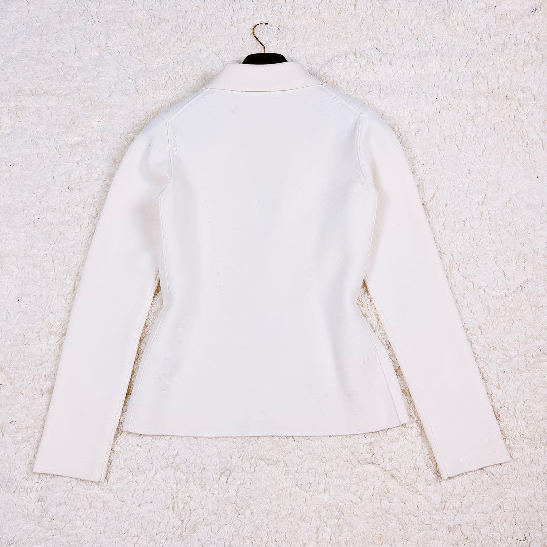 Cruciani ニット ジャケット テーラード ウール イタリヤ製 白 美品