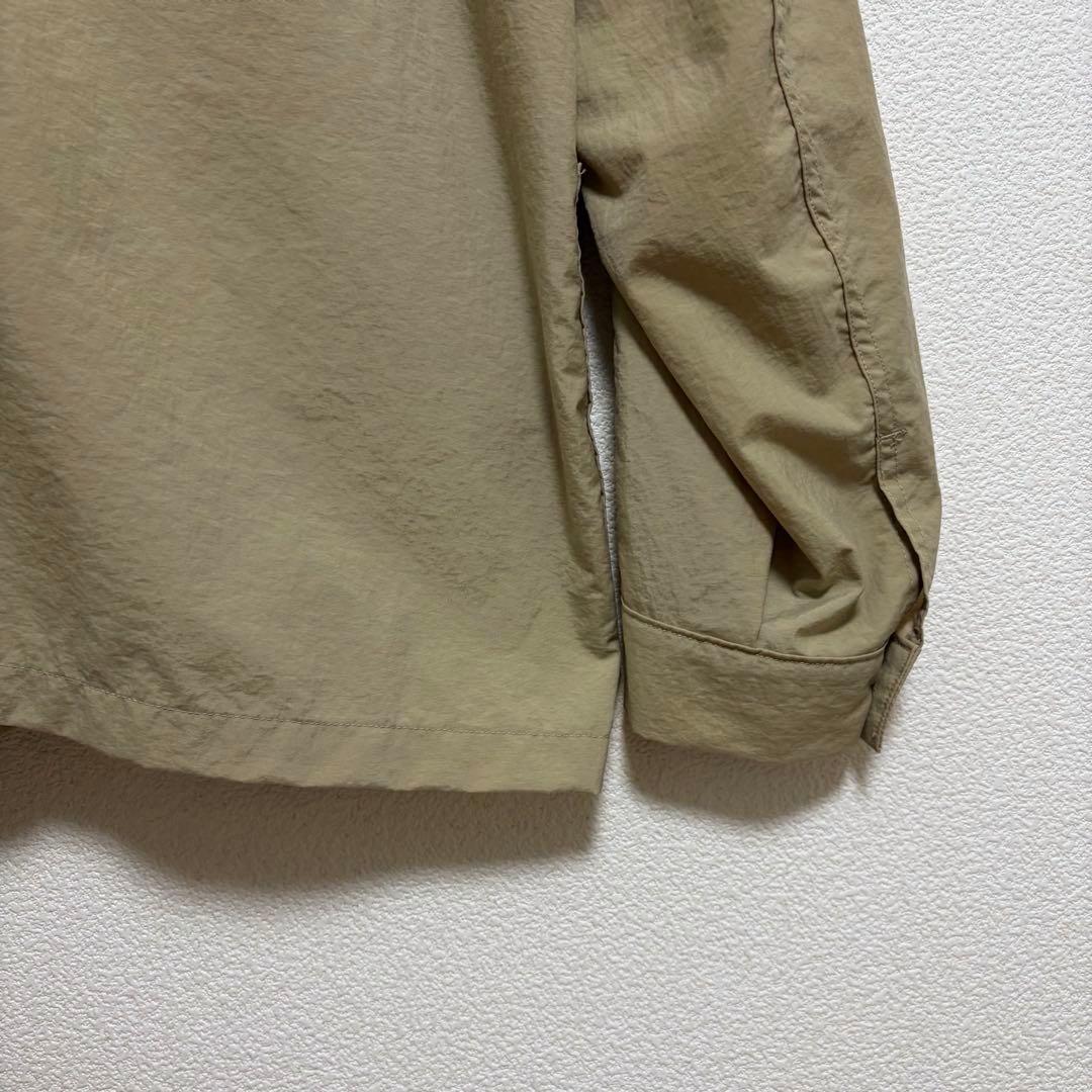 【DANTON】ダントン　ワッペンロゴ　ナイロン　ワークシャツ　カバーオール