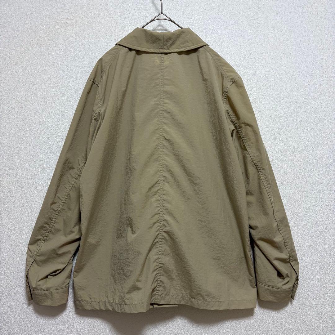 【DANTON】ダントン　ワッペンロゴ　ナイロン　ワークシャツ　カバーオール