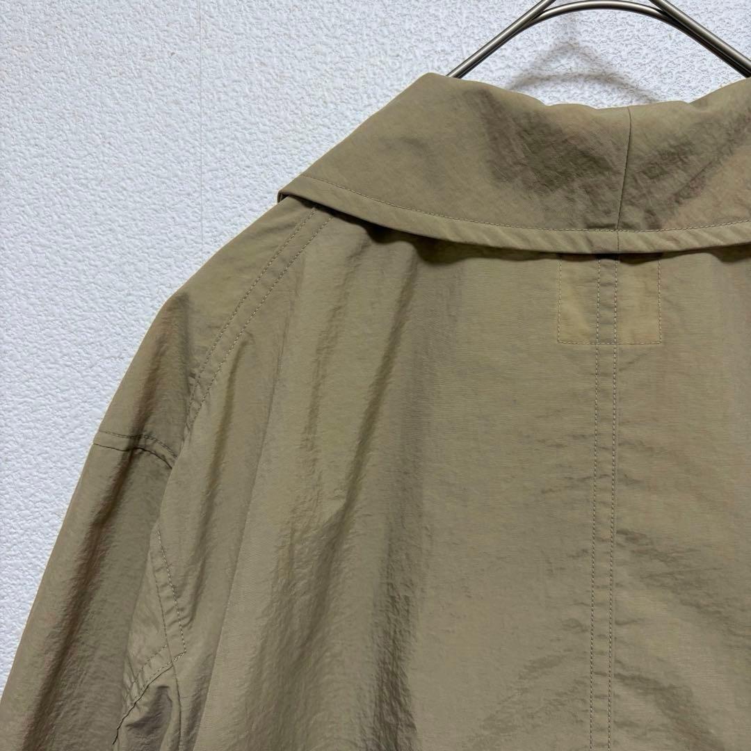 【DANTON】ダントン　ワッペンロゴ　ナイロン　ワークシャツ　カバーオール