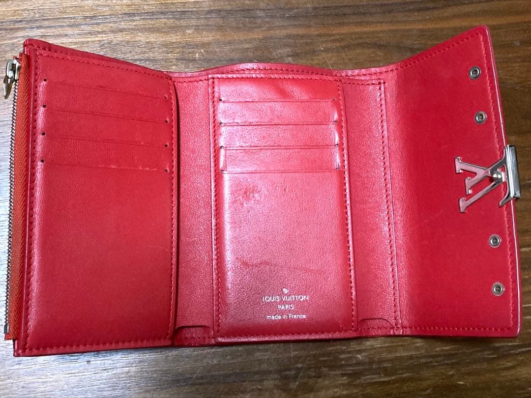 エ*ノ様 Louis Vuitton 三つ折り財布 レッド