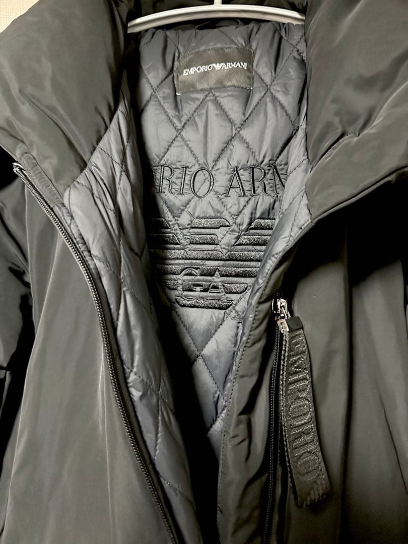 【定価23万】EMPORIO ARMANI ファーコート ロングコート ブラック
