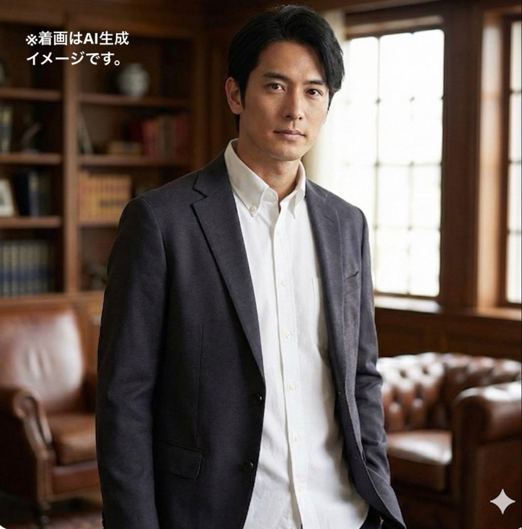 【ブラックレーベル】美品✨洗える ストレッチ ジャケット チェック 大きいサイズ
