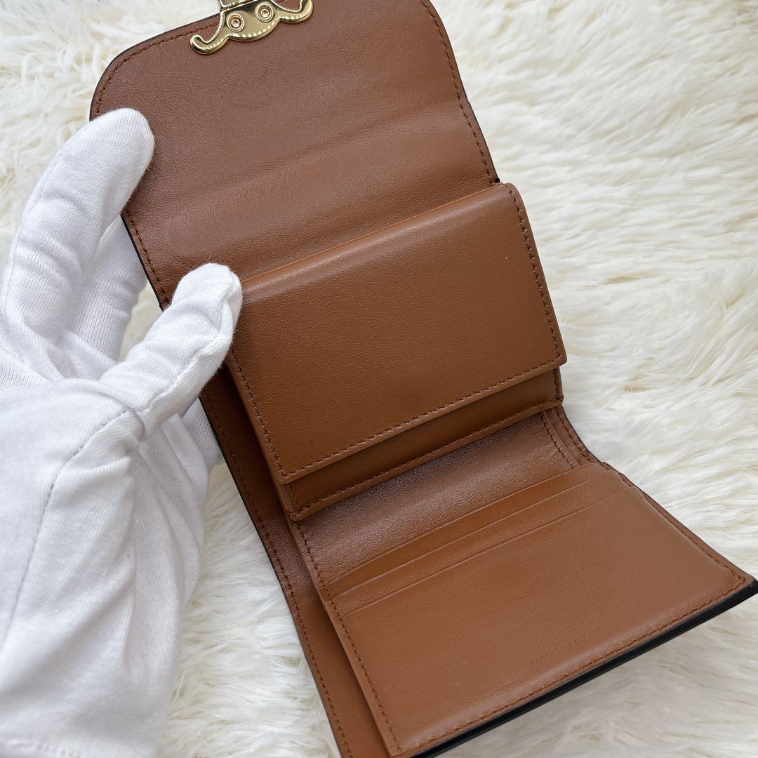 付属品完備✨CELINE トリオンフ スモール フラップ ウォレット 三つ折り