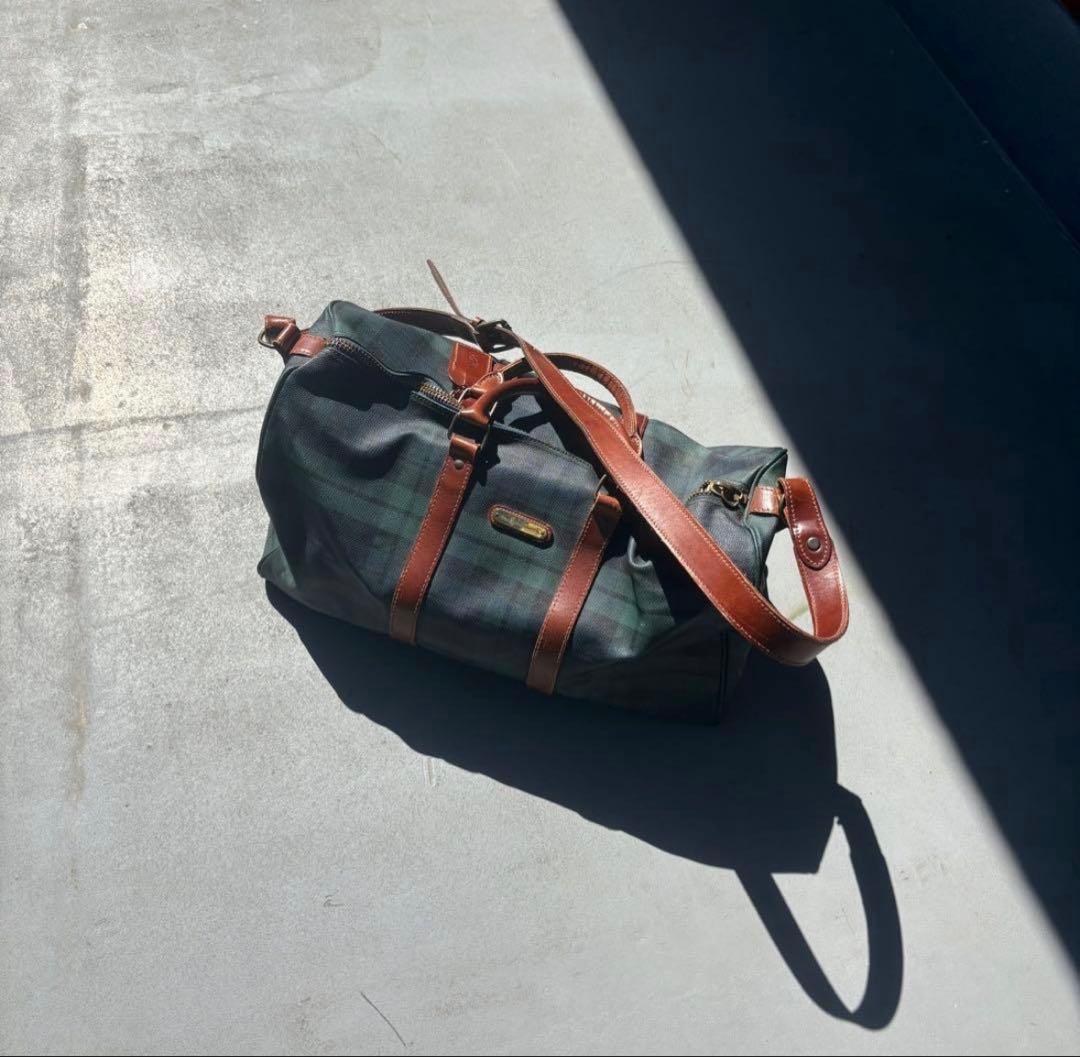 POLO Ralph Lauren ブラックウォッチチェック　ボストンバック
