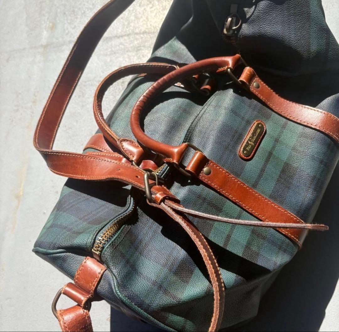 POLO Ralph Lauren ブラックウォッチチェック　ボストンバック