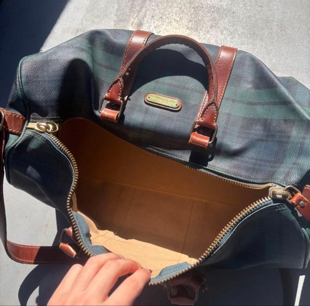 POLO Ralph Lauren ブラックウォッチチェック　ボストンバック