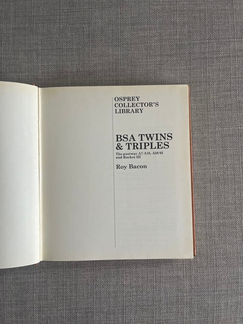 アート・デザイン・音楽 BSA TWINS & TRIPLES Roy Bacon