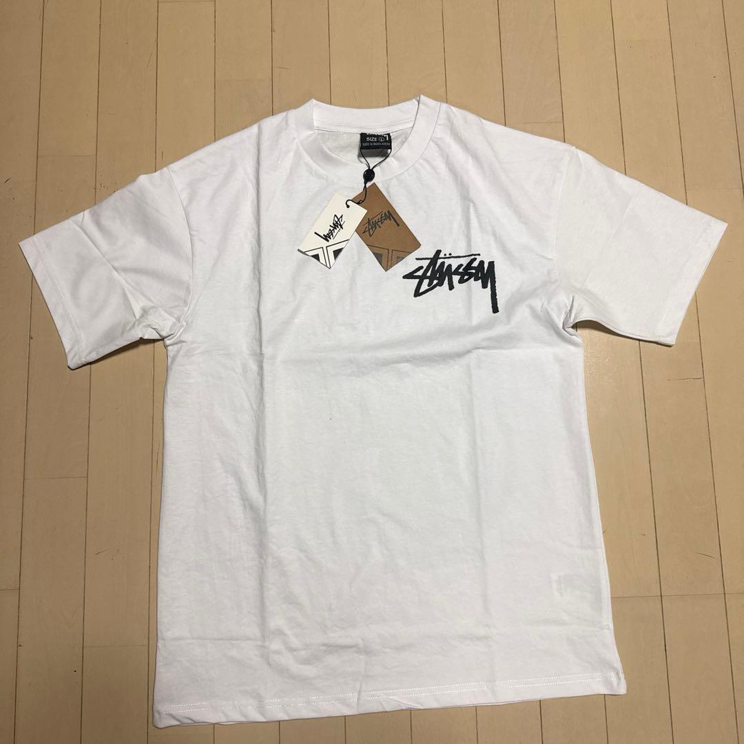 M*S様 STUSSY ステューシー ロゴ ピエロ 白 ストリート Tシャツ