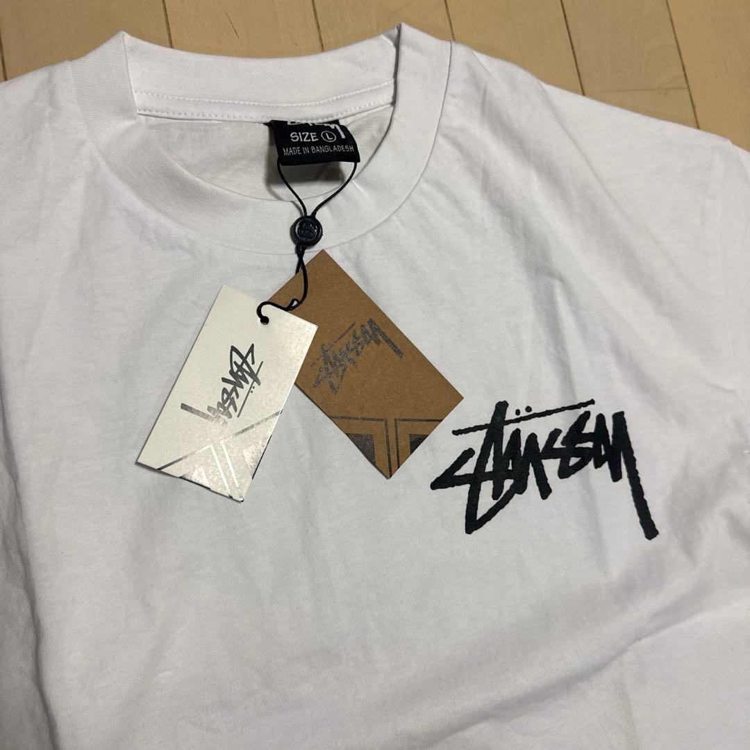 M*S様 STUSSY ステューシー ロゴ ピエロ 白 ストリート Tシャツ