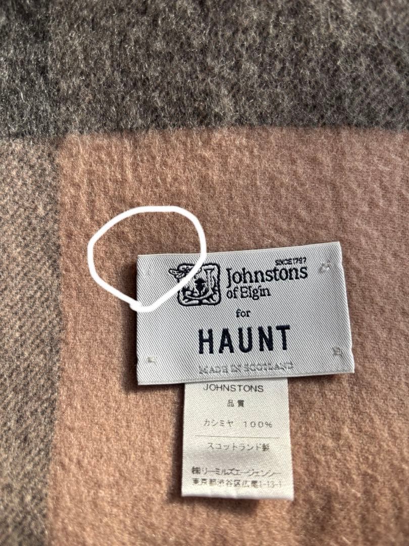 ★HAUNT 別注Johnstons 大判ジョンストンズ カシミヤ ストール★