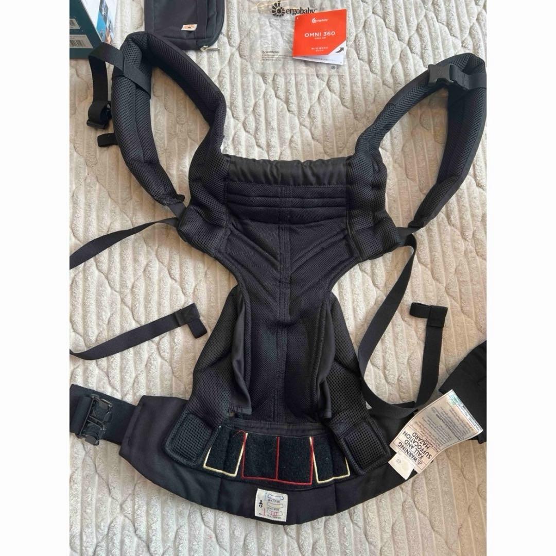 美品　ベビーキャリア　ＯＭＮＩ　３６０　クールエア／ブラック
