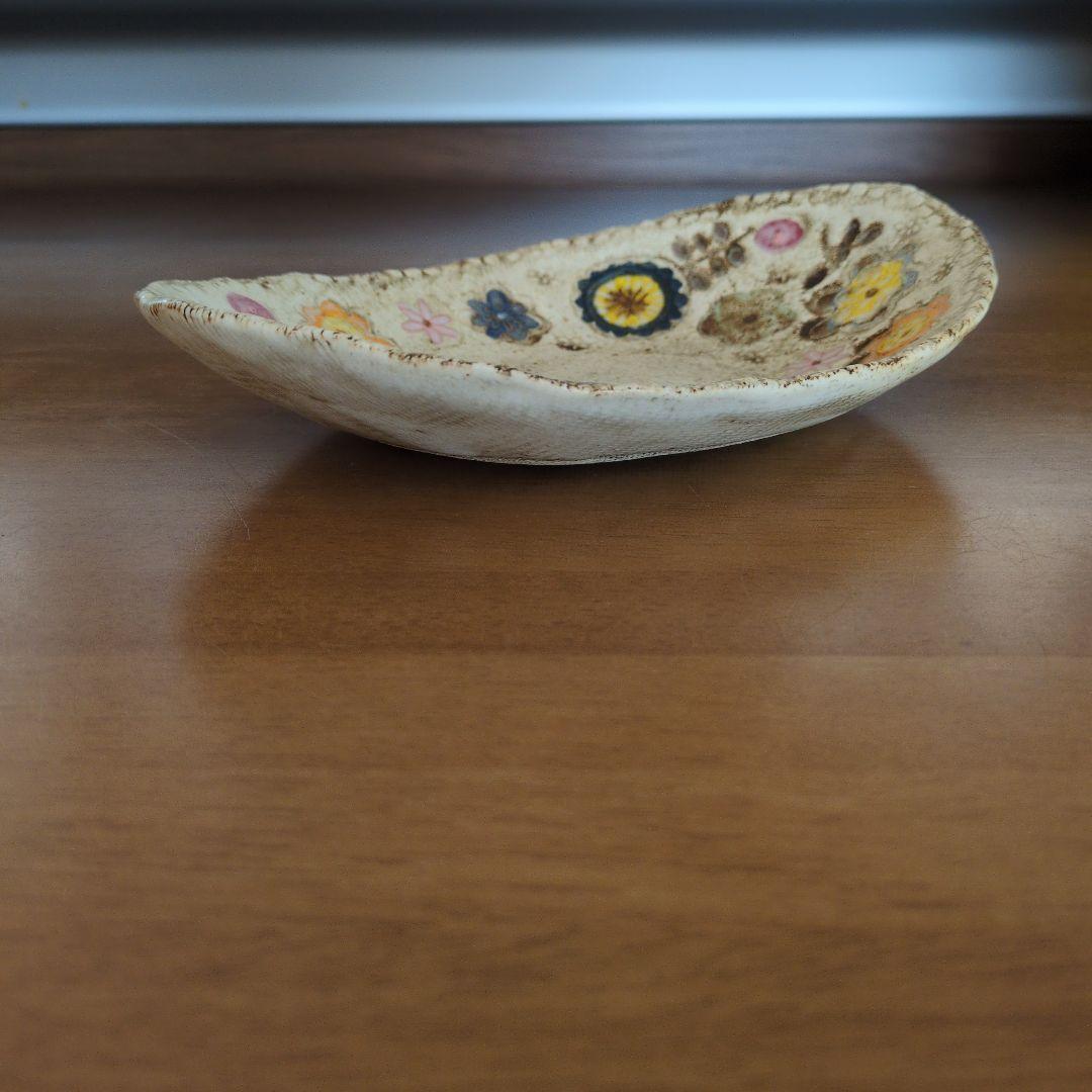 本田あつみ　花柄陶器皿　2枚セット