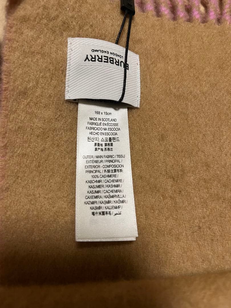BURBERRY　バーバリー　マフラー　カシミア100％　タグ付き未使用品