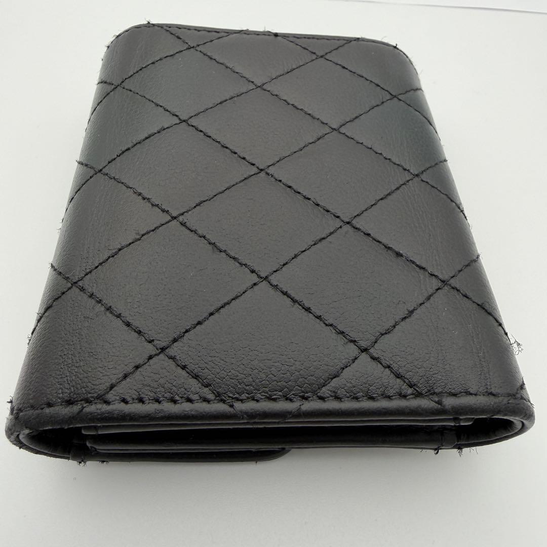 CHANEL シャネル 財布 キャビアスキン 三つ折り 美品
