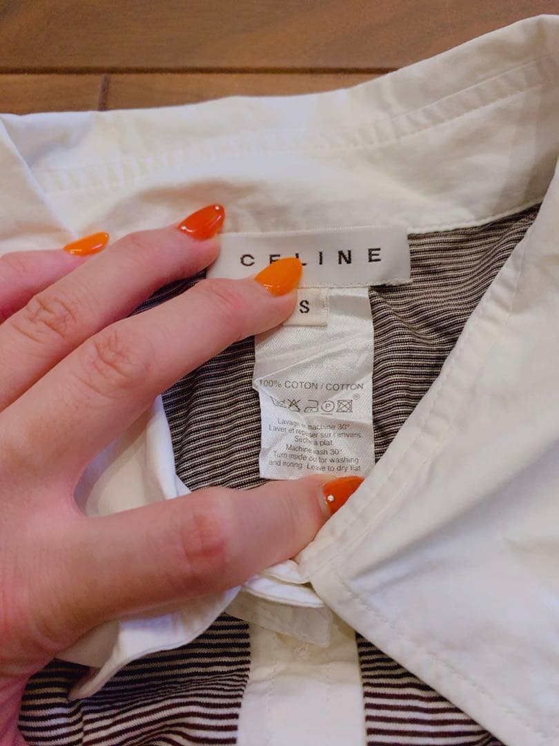 専用！CELINEのポロシャツです！ブラウンのボーダーが可愛いです！