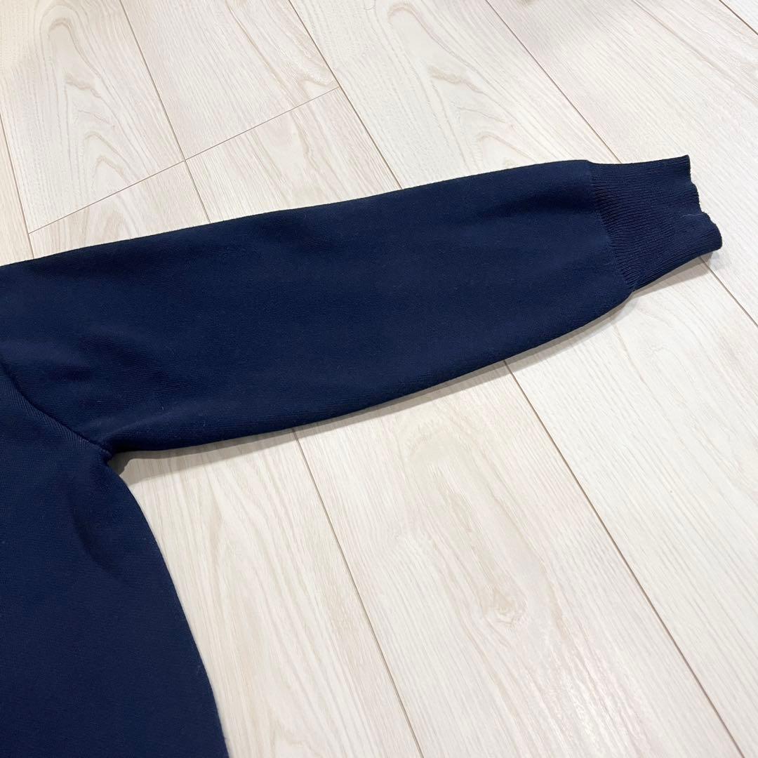 ラウンジドレス loungedress 金ボタンニットカーディガン ネイビー