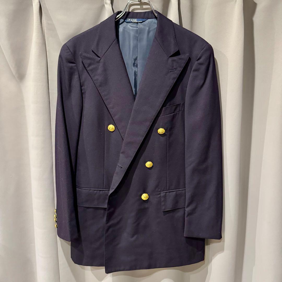 Polo Ralph Lauren ダブルブレストジャケット Mサイズ　金ボタン
