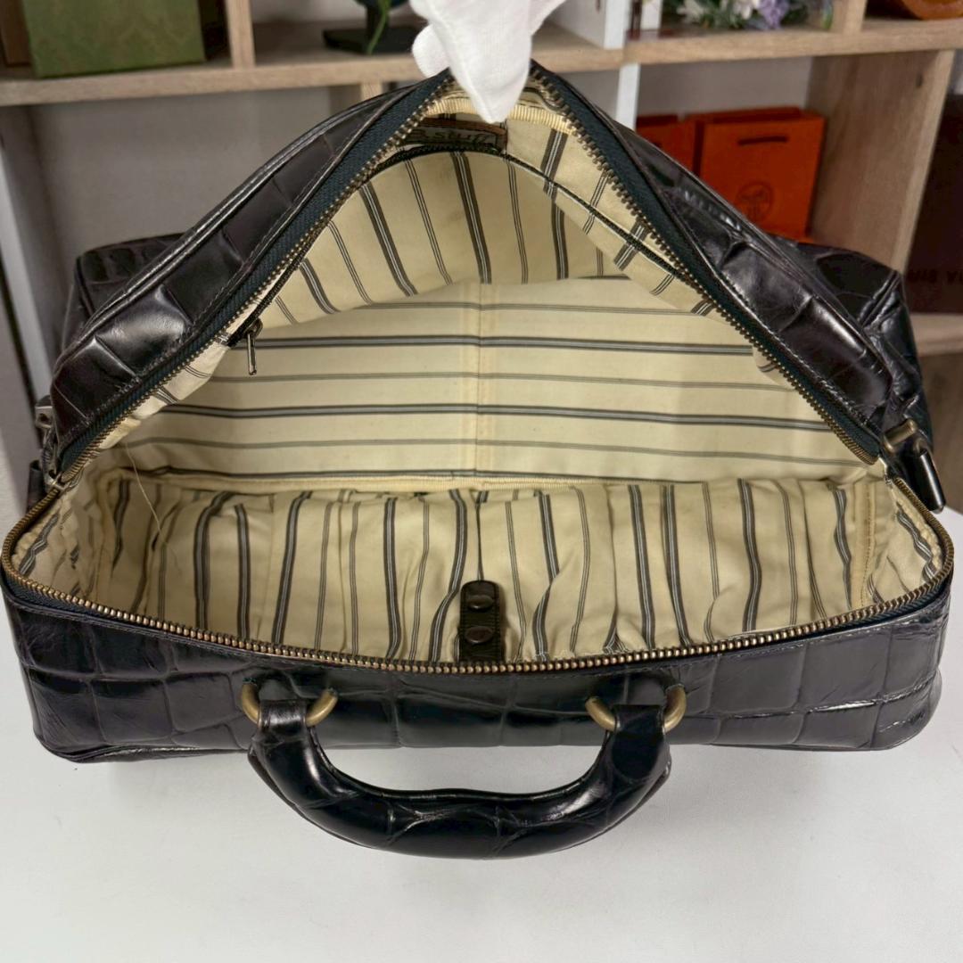 雰囲気抜群 美品 B.stuff ボストンバッグ クロコダイル 2way