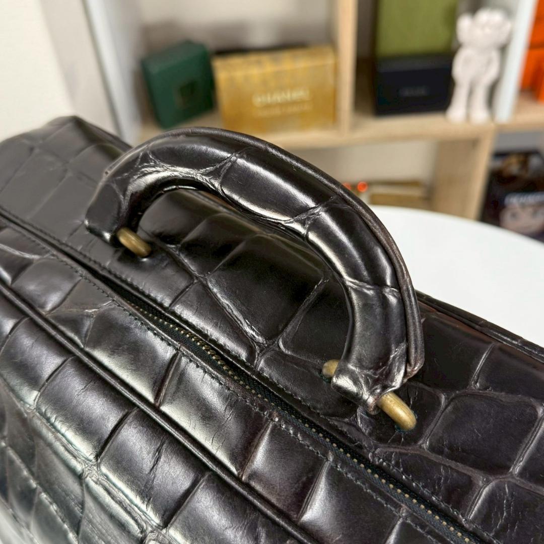 雰囲気抜群 美品 B.stuff ボストンバッグ クロコダイル 2way