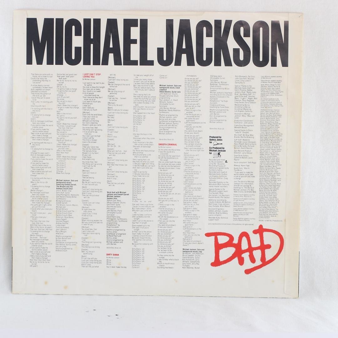 英LP Michael Jackson Bad UKオリジ マイケルジャクソン