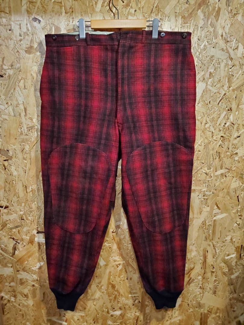 70年代 Woolrich ウールリッチ ウール チェックパンツ ハンティング