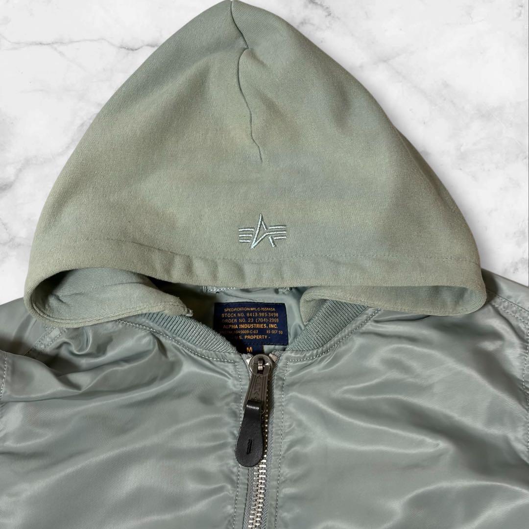 Alpha Industries フード付き 取り外し可　MA-1 natus