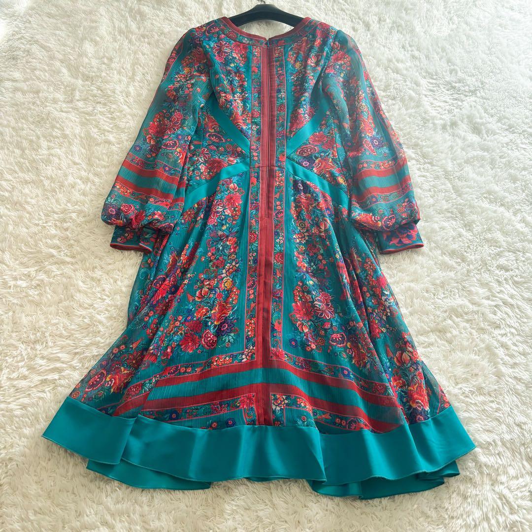 希少・美品✨タダシショージ　ワンピース　広瀬アリス着用　花柄　シフォン　プリント