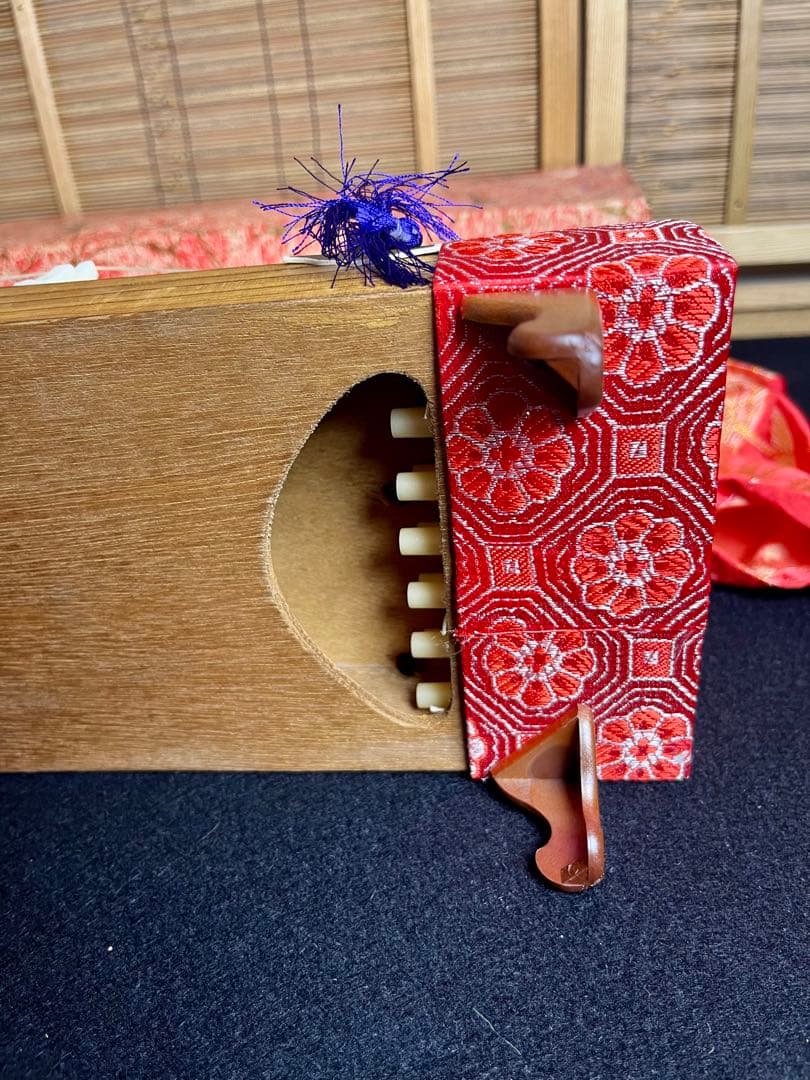 ミニ琴　文化箏 羽衣 和楽器 琴 箏　60cm 爪セット　日本音楽著作権協会