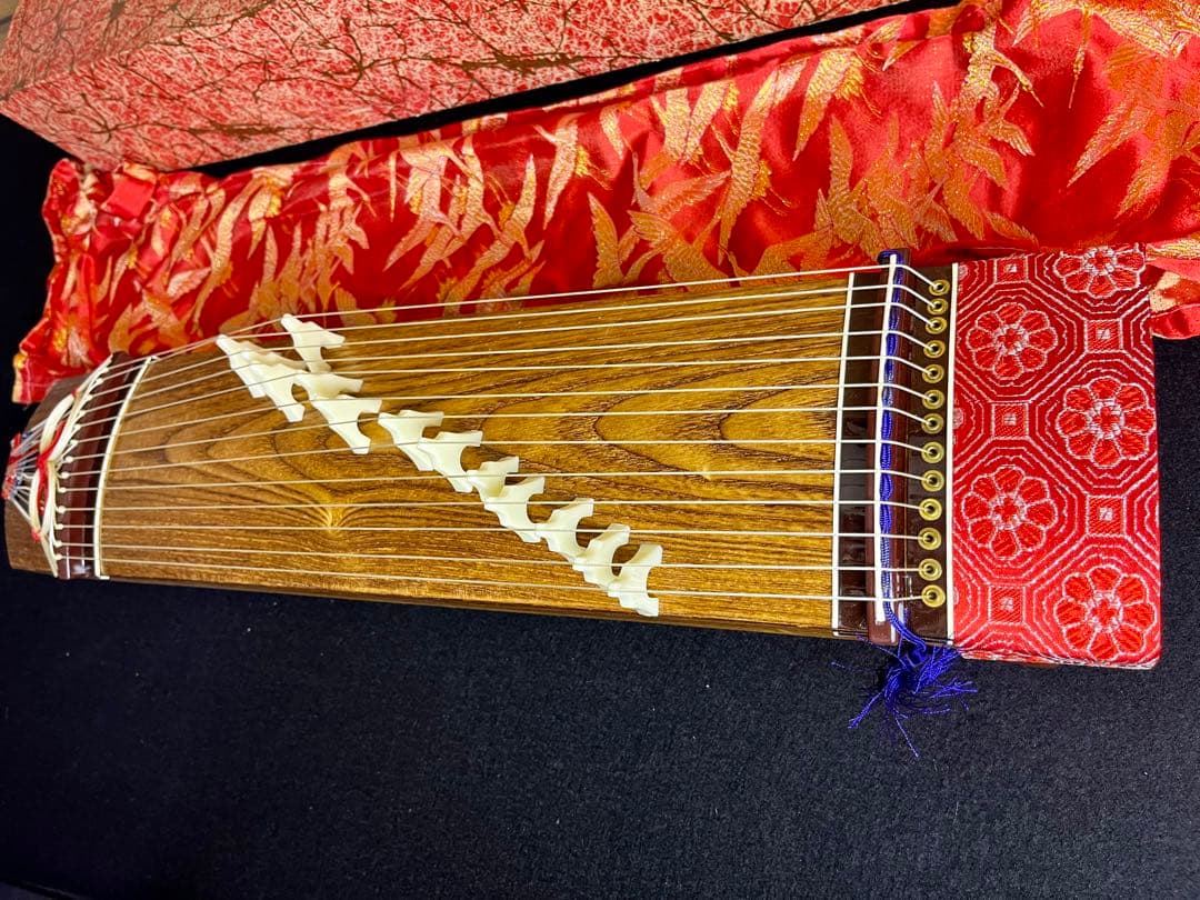 ミニ琴　文化箏 羽衣 和楽器 琴 箏　60cm 爪セット　日本音楽著作権協会