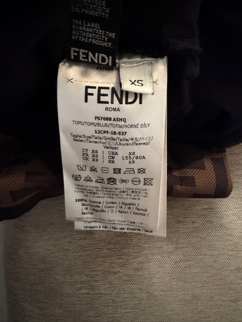 <激安出品>Fendi ロゴ Tシャツ 黒