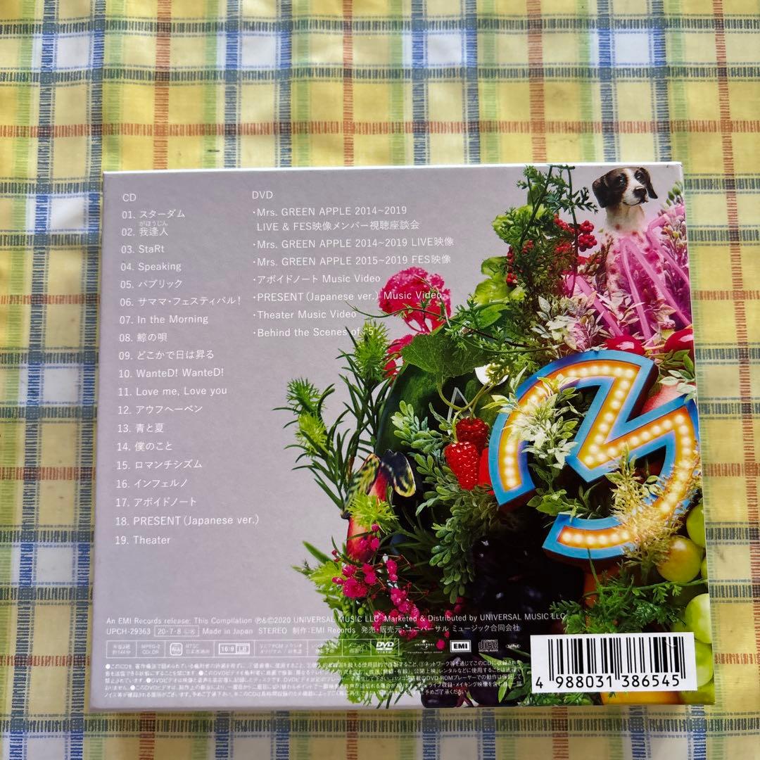 【初回限定版】　Mrs. GREEN APPLE 「5」　CD ＋ DVD