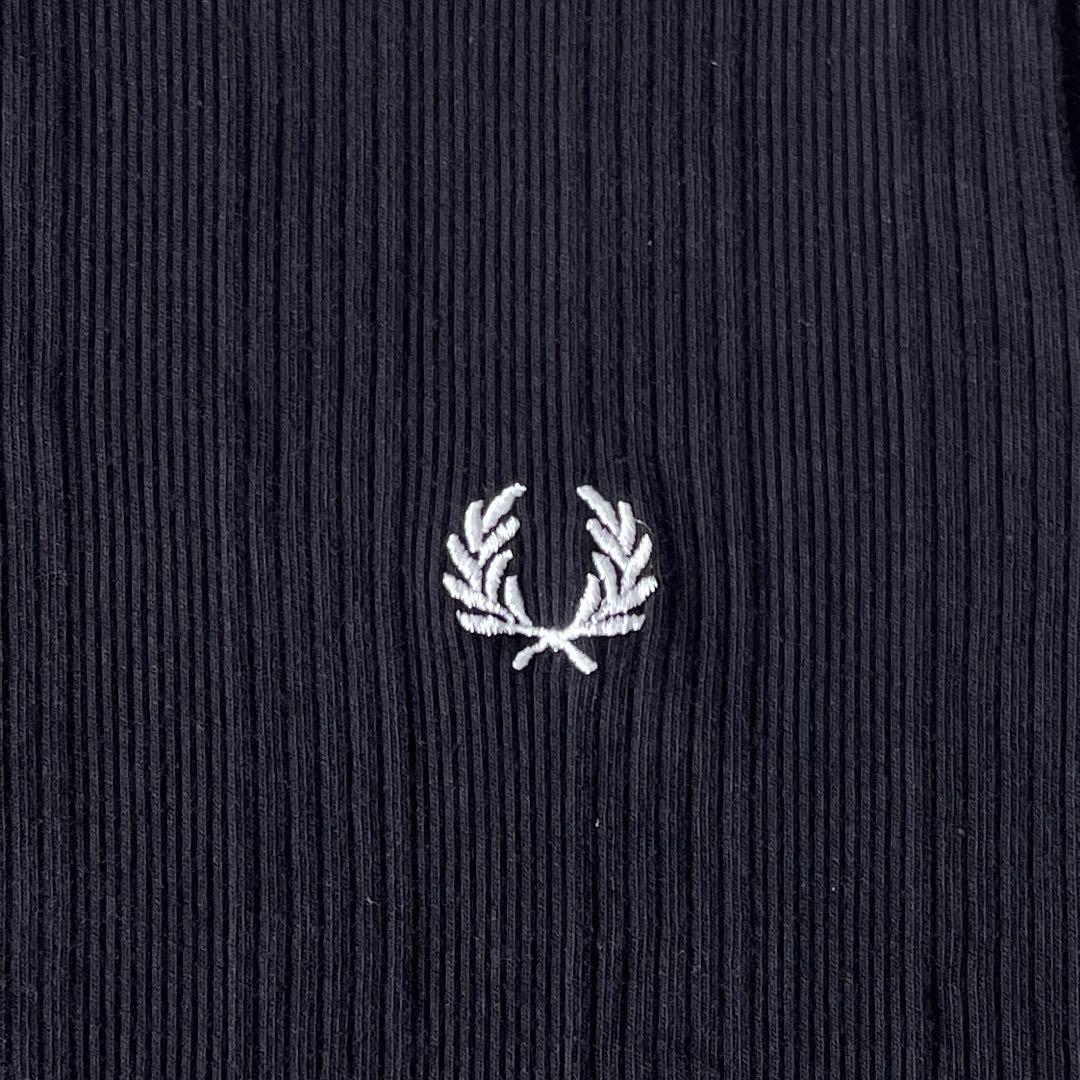 FRED PERRY 別注 ランダムリブ ロゴ刺繍 リンガーTシャツ