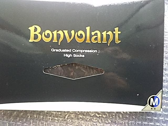 Bonvolant ボンボラン着圧ソックス Mサイズ 黒/紺　２足入り