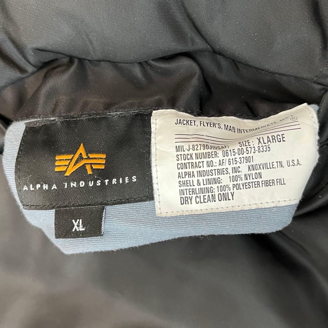 ALPHA INDUSTRIES MA-1 フライトジャケット ブラック XL