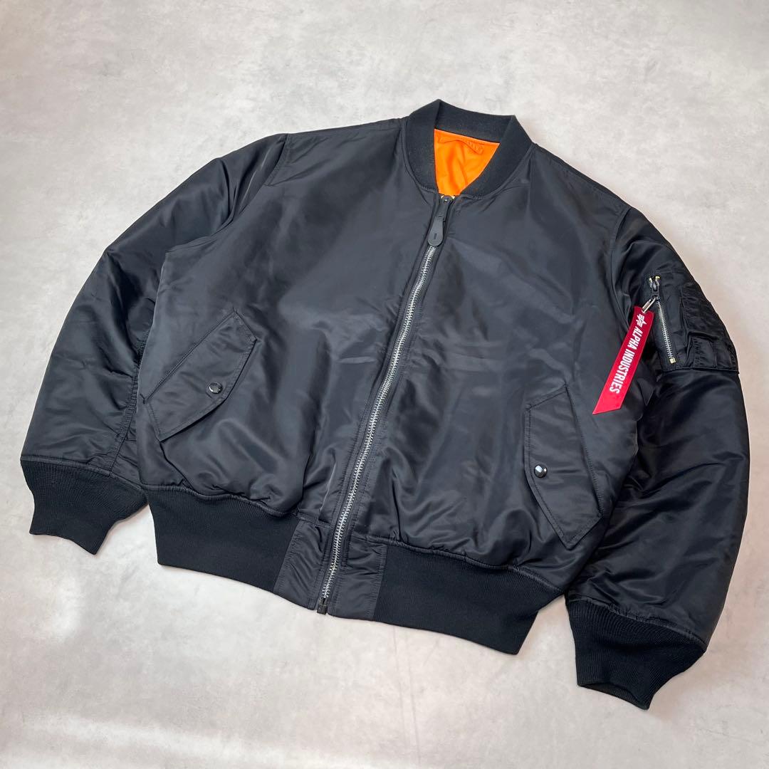 ALPHA INDUSTRIES MA-1 フライトジャケット ブラック XL