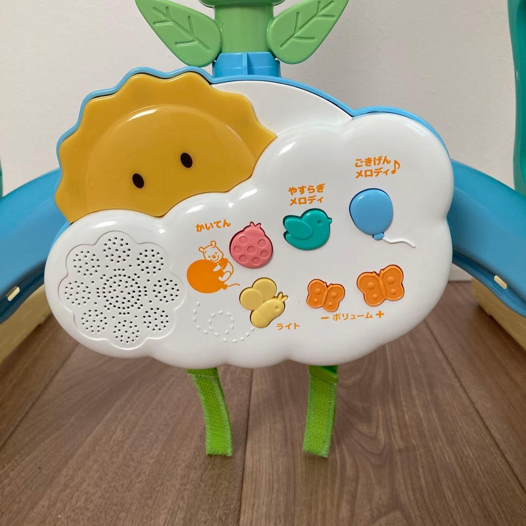 ほし　美品　くまのプーさん　えらべる回転6WAYジムにへんしんメリー