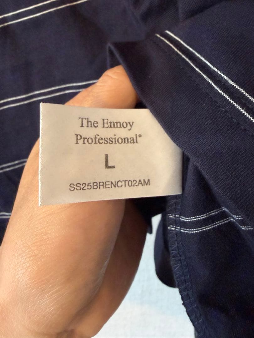 ennoy ボーダーT ネイビー　サイズL