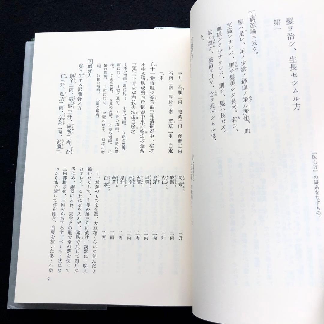 「医心方 巻4 美容篇」丹波康頼 撰 槙佐知子 全訳精解 1997年 筑摩書房