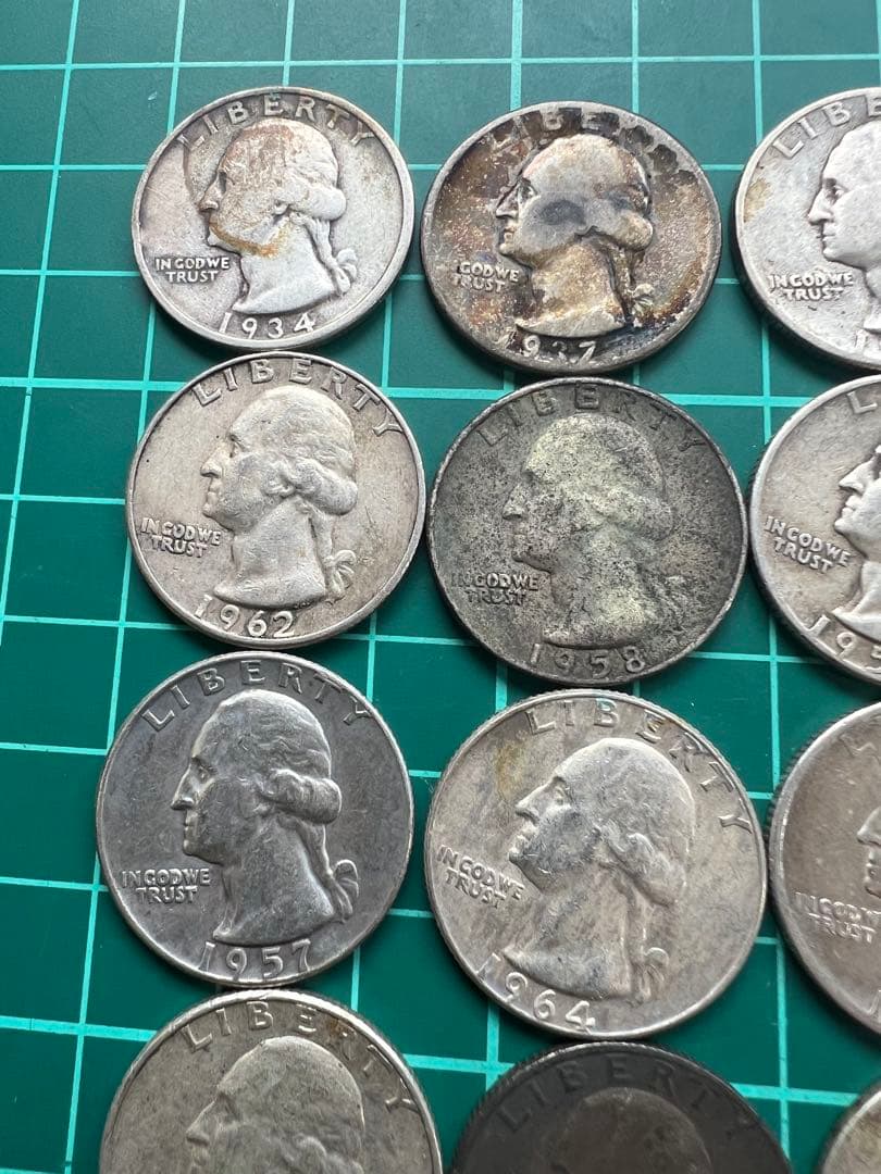 外国銀貨　アメリカ25.10C銀貨ロット