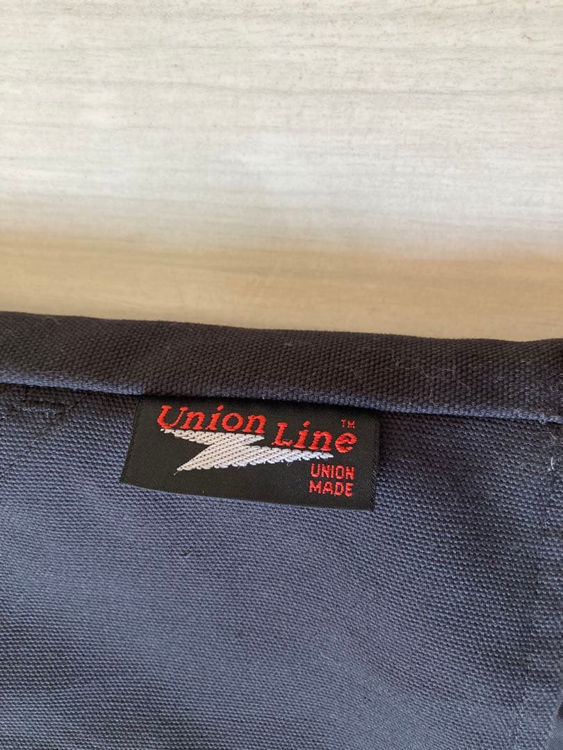 デッドストック 90s USA製UNION LINE 企業刺繍 ダックベスト 黒