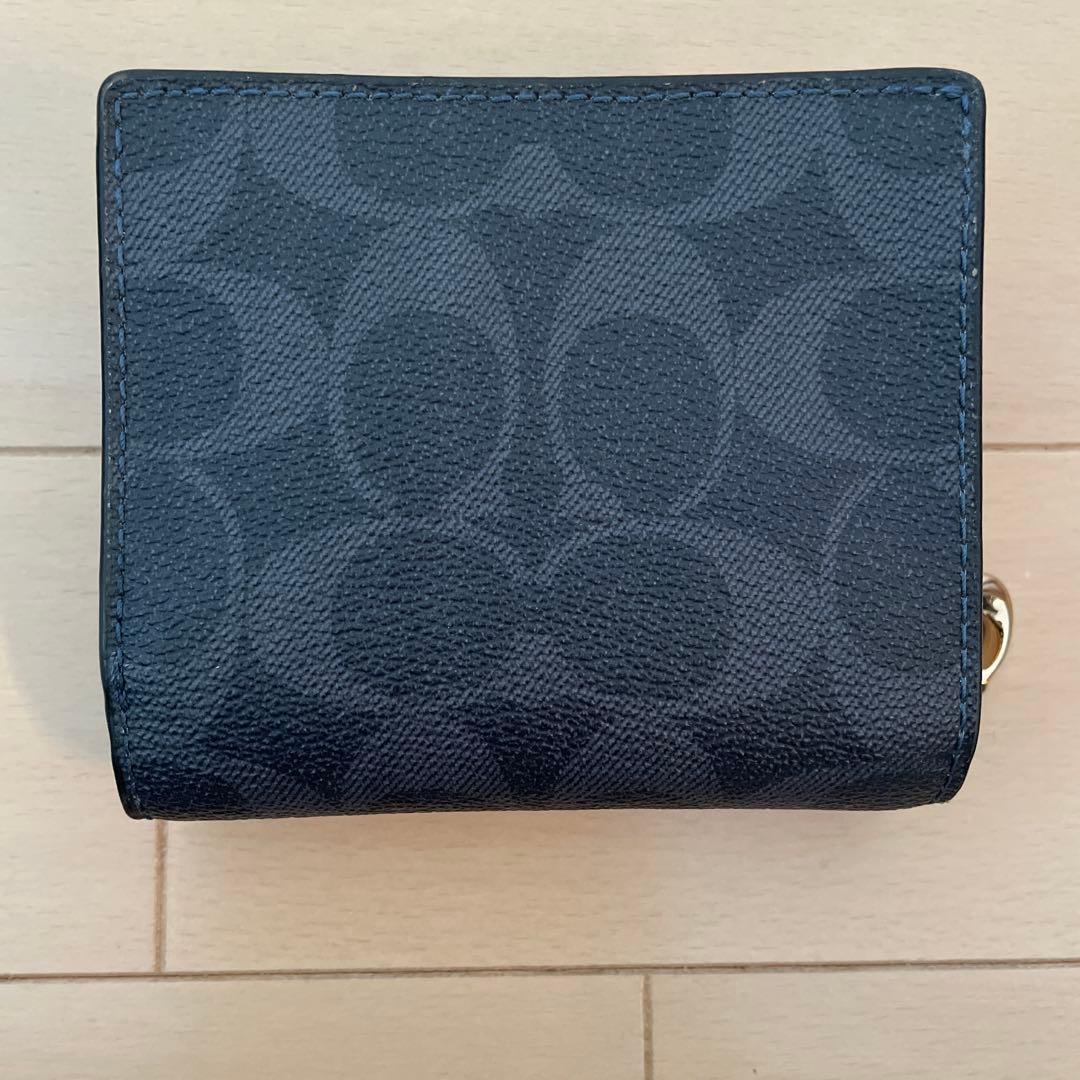 K1☆2 COACH 財布 二つ折り ネイビー
