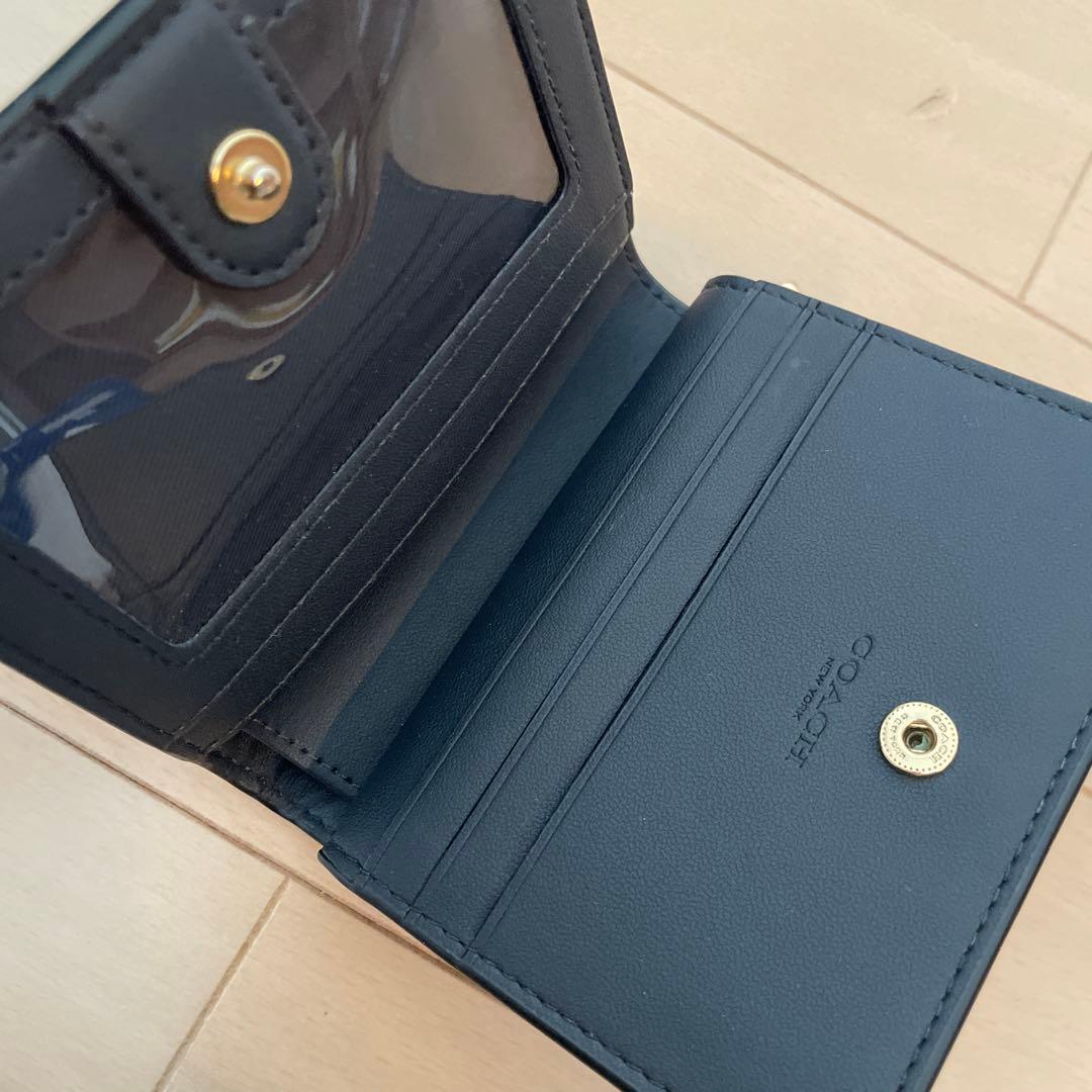 K1☆2 COACH 財布 二つ折り ネイビー