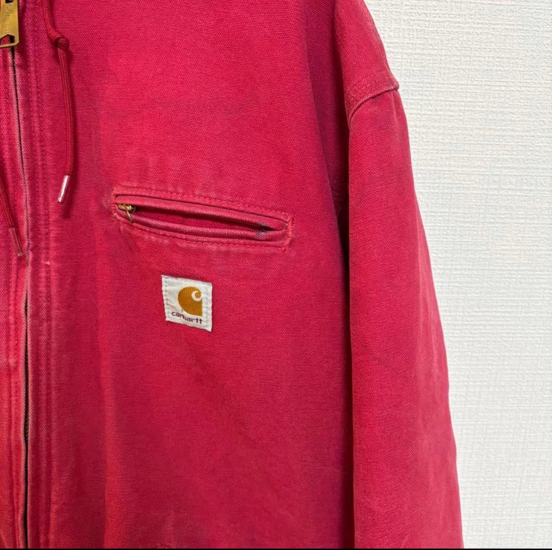 カーハート ダック地 アクティブ ジャケット RED 赤古着 2XL