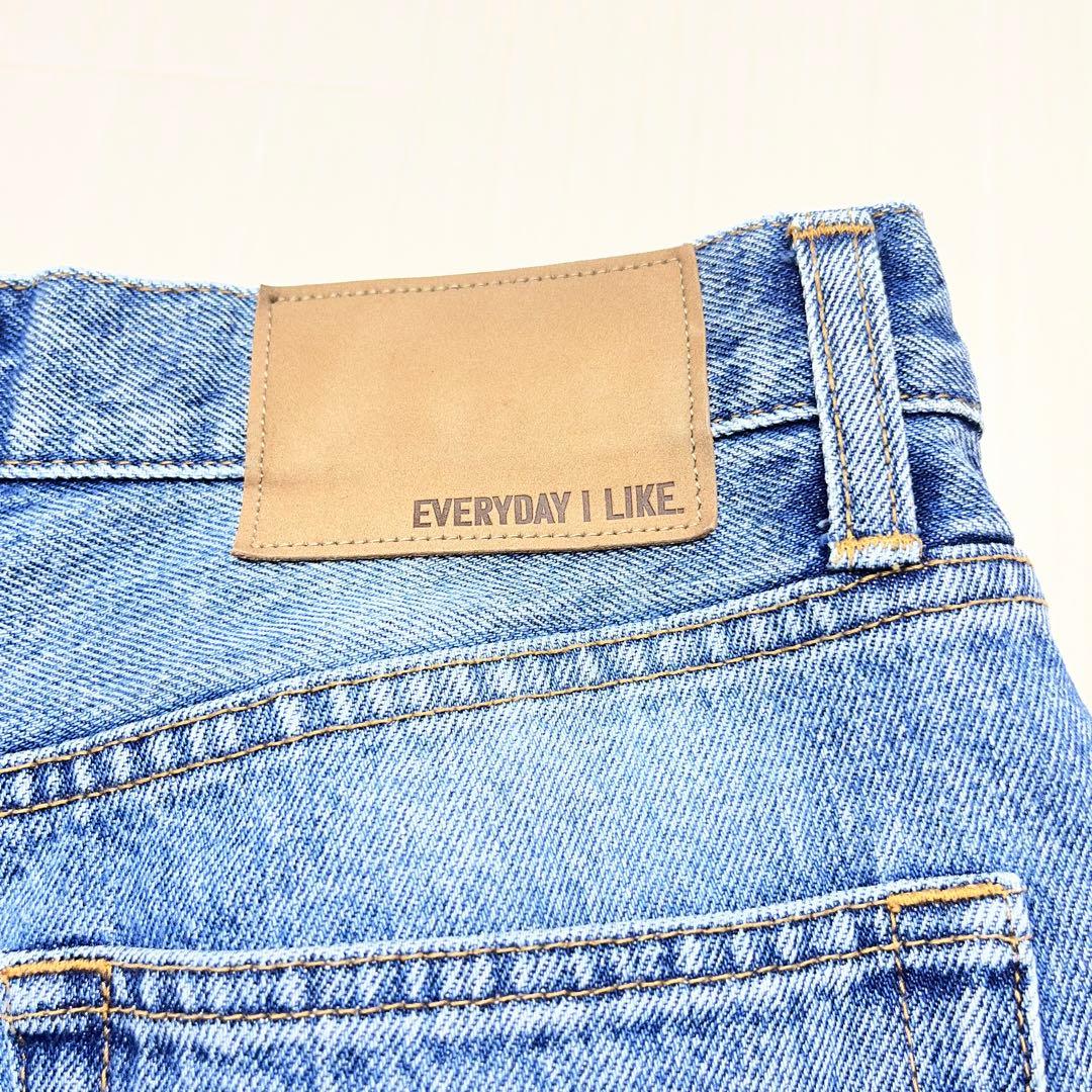 ● EVERYDAY I LIKE Tuck Buggy デニム 34 ブルー