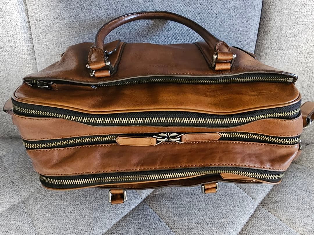 【良品】COACH　レザー　ボストンバッグ　ビジネスバッグ　ブラウン　２WAY