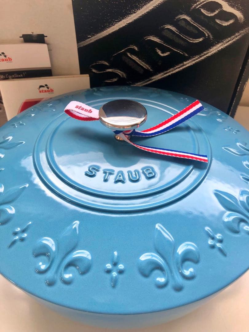 タイムセール【新品】ストウブ フルールドリス サックスブルー 24cm